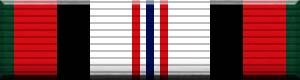 Military ribbon image of the Afghanistan Campaign Medal