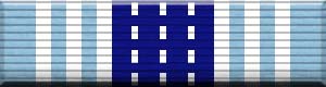 Military ribbon image of the Air and Space Overseas Ribbon (Short Tour)