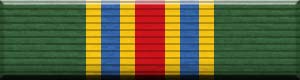 Color image of the Meritorious Unit Commendation military award ribbon