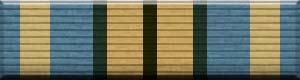 Color image of the Military Outstanding Volunteer Service Medal military award ribbon