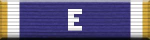 Color image of the Navy E Ribbon military award ribbon