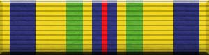 Military ribbon image of the Navy Recruiting Service Ribbon