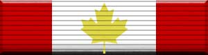 Color image of the Officer of the Order of Canada military award ribbon