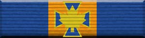 Color image of the Officer of the Order of Merit of the Police Forces military award ribbon