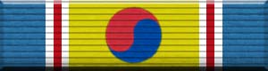 Military ribbon image of the Republic of Korea - Korean War Service Medal ribbon